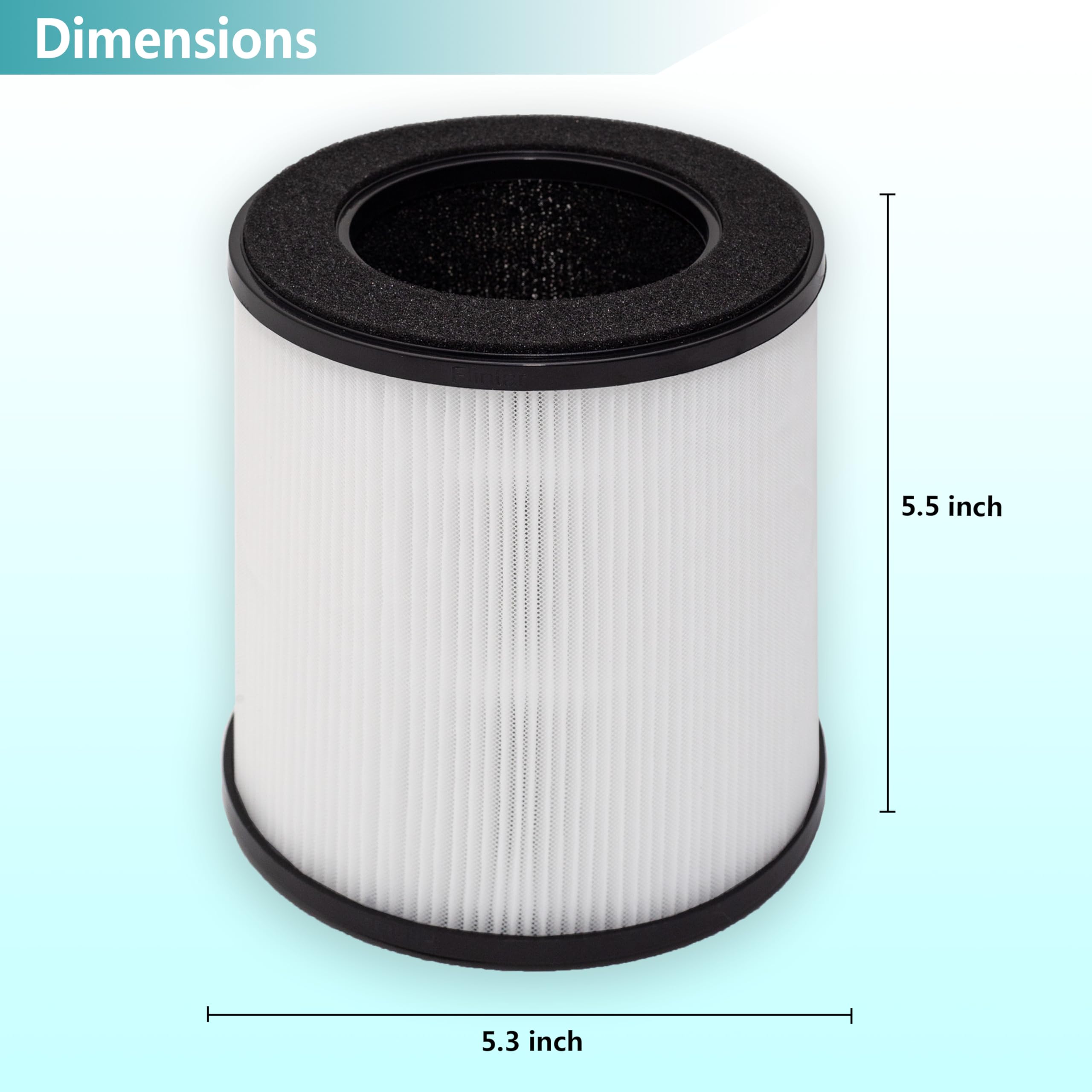 LHARI B-D02L filter dimensions fit MOOKA KOIOS purifiers
