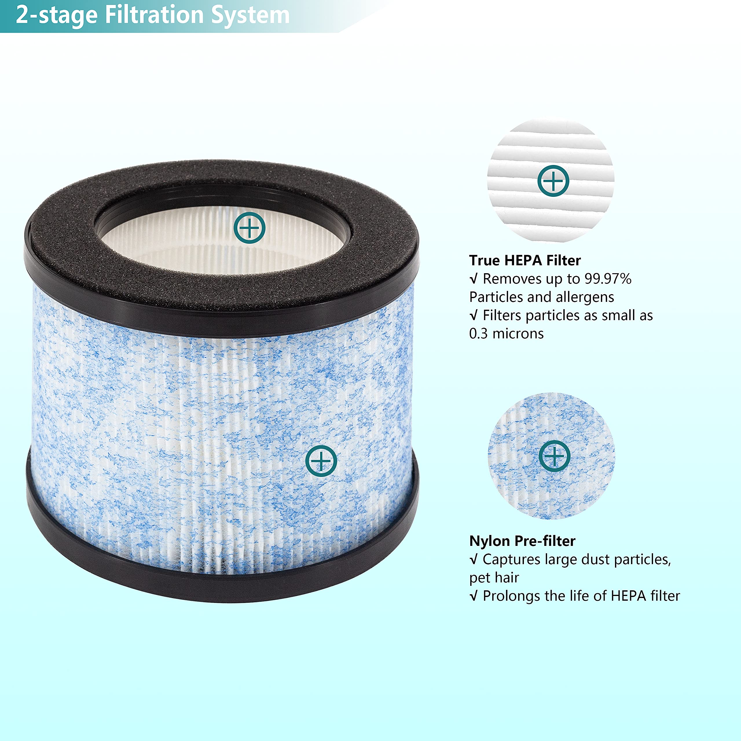 LHARI MA-01CW filter-pack back view shows dimensions for C102 fit.