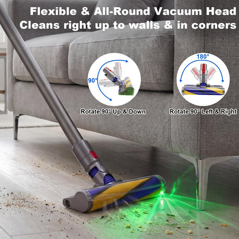 LhhTing 180-degree/90-degree rotation helps glide under furniture with ease.