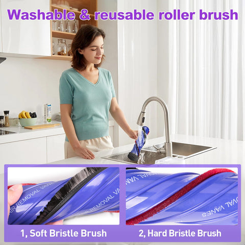 LhhTing Dyson hair-removal brush action on fibers and pet hair