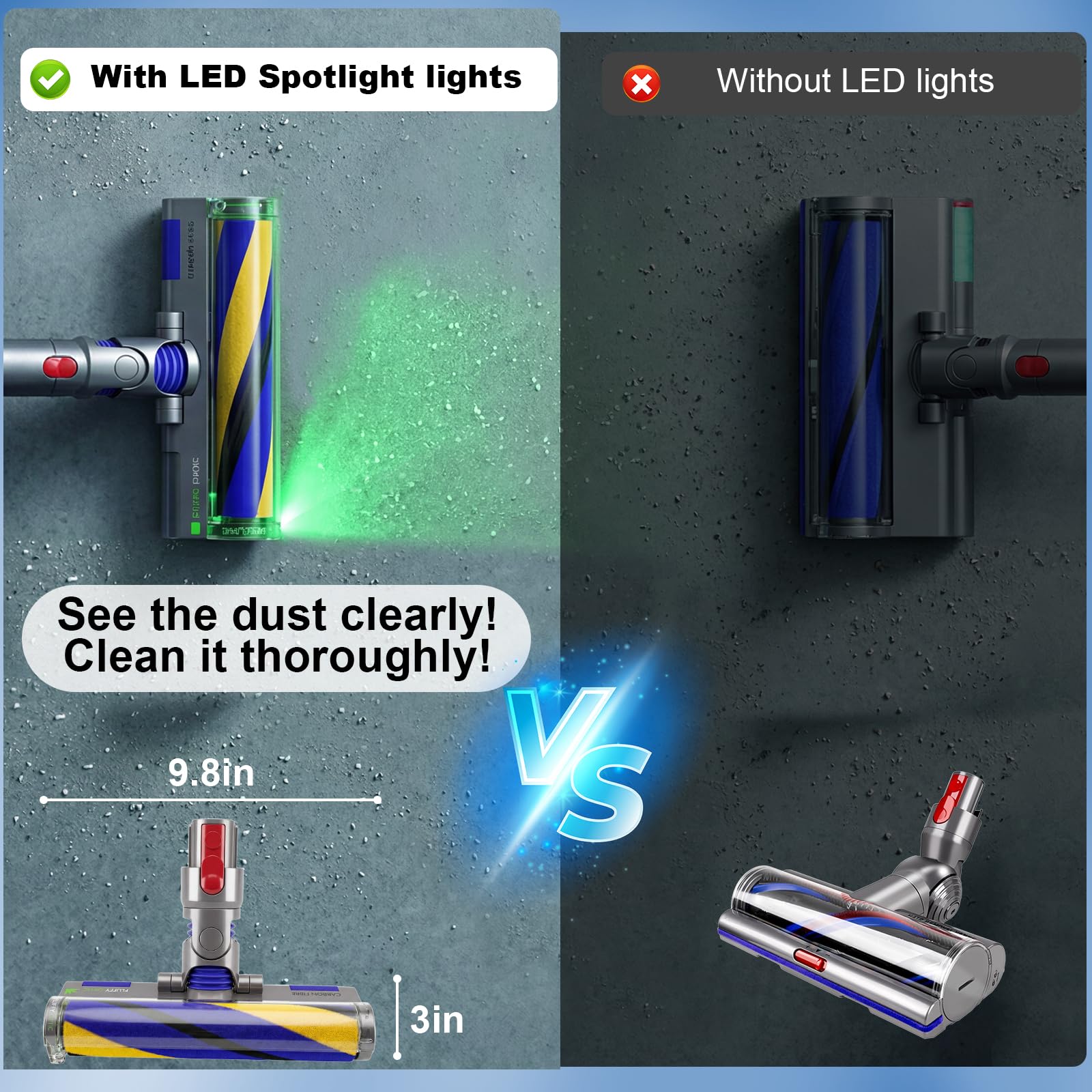 LhhTing easy under-furniture access for thorough corner cleaning.