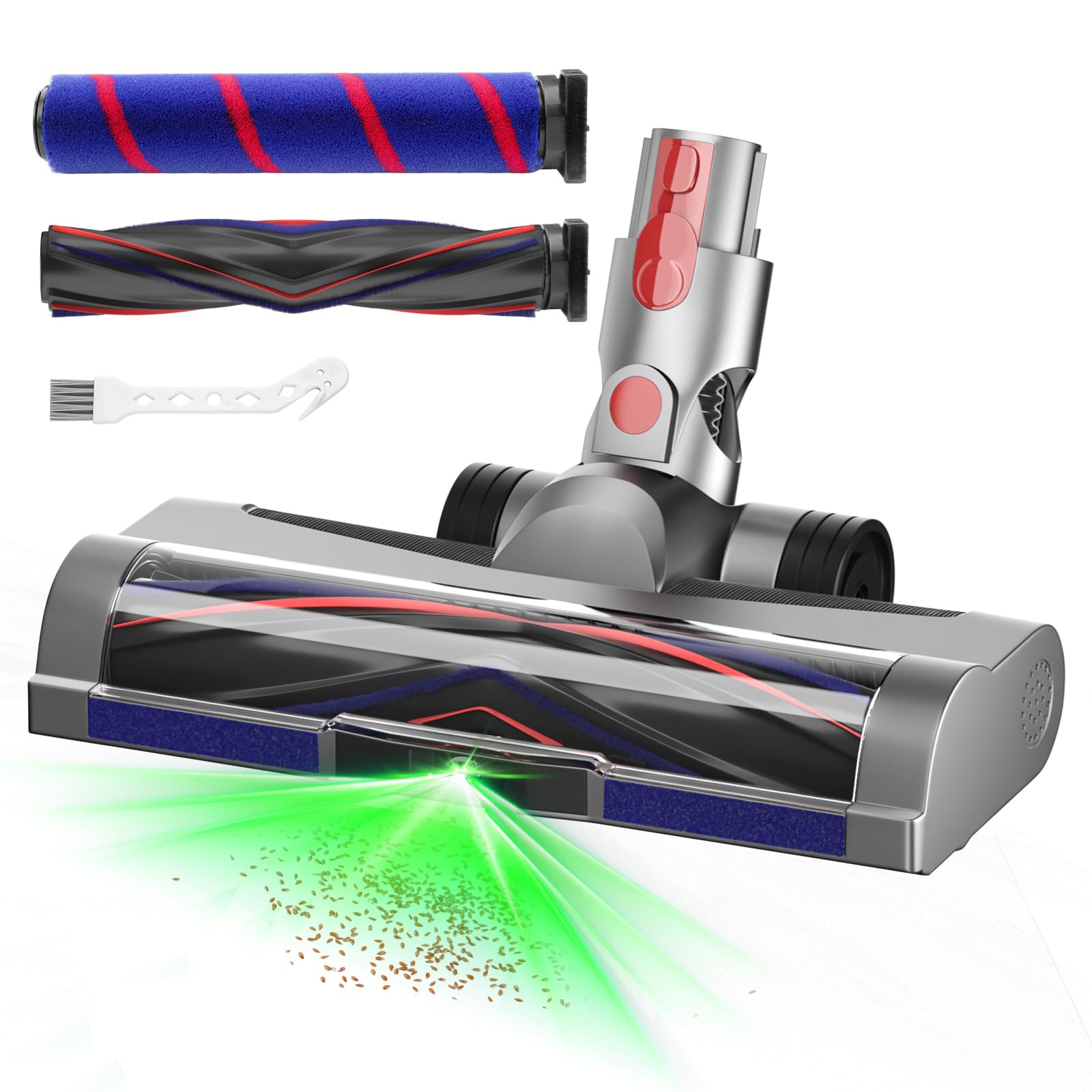 LhhTing LED green light head for Dyson V7 reveals hidden dust for thorough cleaning