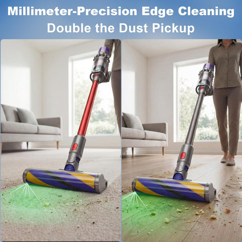 LhhTing soft nylon roller and anti-static bristles trap dust safely.