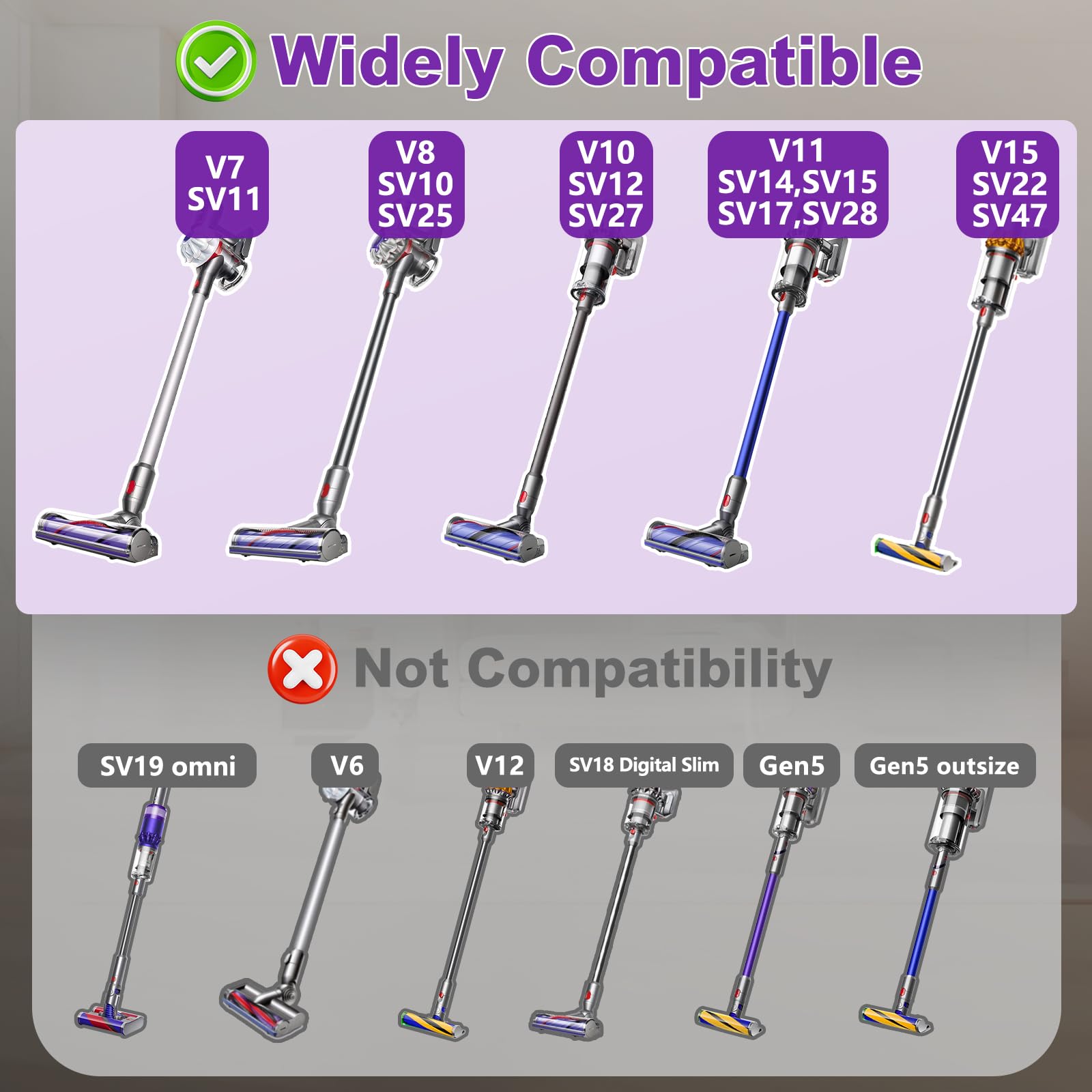 LhhTing quick-release head allows tool-free replacement on Dyson.
