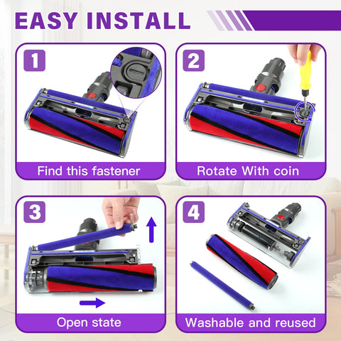 LhhTing easy-clean design lets you rinse and air dry the brush bars.
