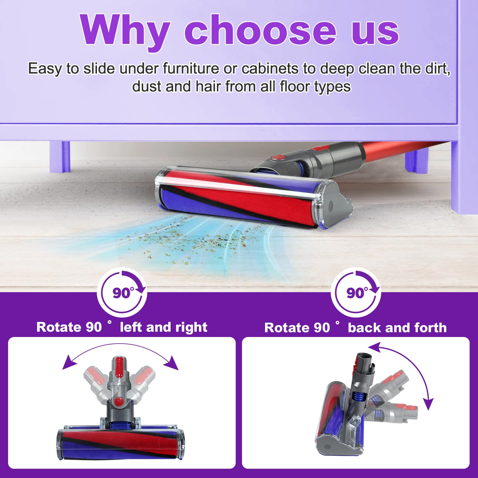 LhhTing roller uses scratch-resistant weave and carbon fibers to capture fine dust.