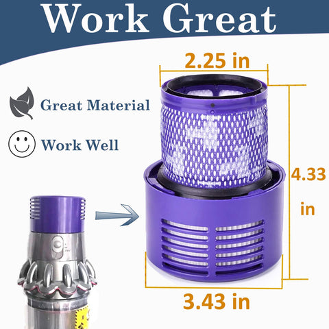 LhhTing V10 SV12-compatible filter; preserves suction