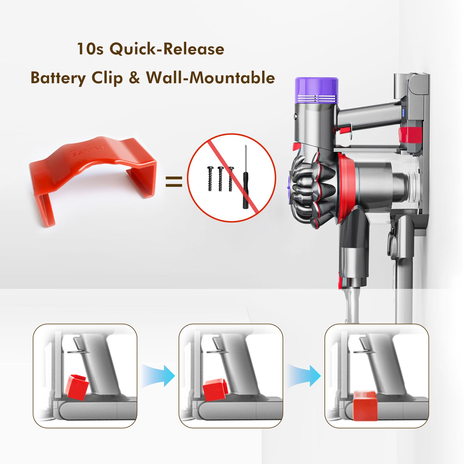 LiLeading battery pack contents with filters and screws for fast setup.