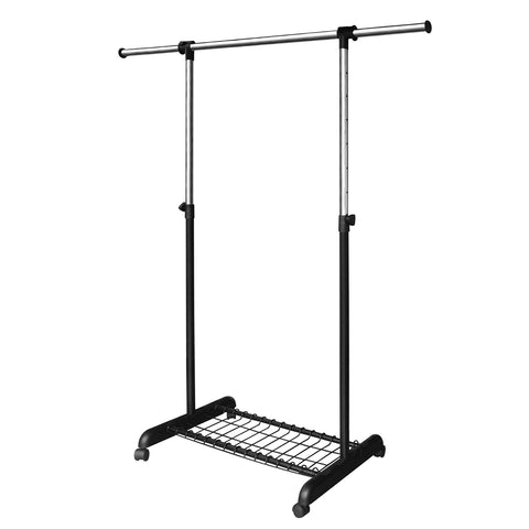 LiaMeE adjustable clothing rack with hanging rail for versatile, space-saving wardrobe organization.
