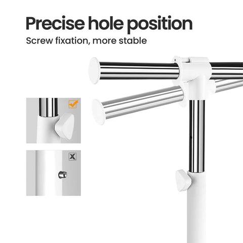 LiaMeE height-adjustable crossbar adapts to different outfits.
