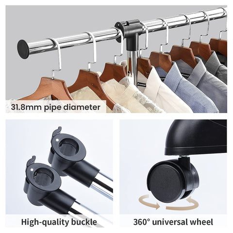 LiaMeE height and length adjustable crossbar fits different room layouts.