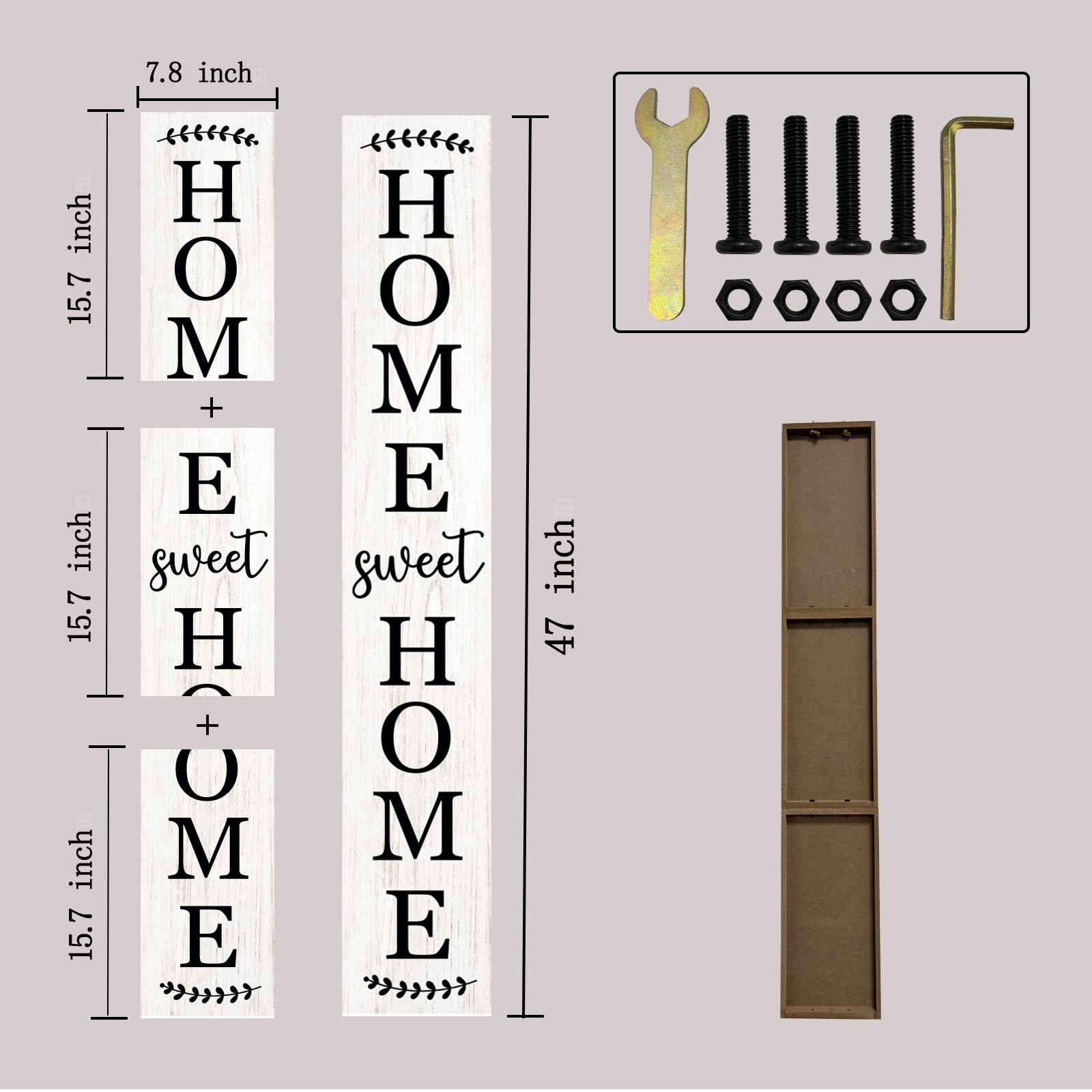 LianheCy Welcome sign front door standing wood adds welcoming curb appeal.