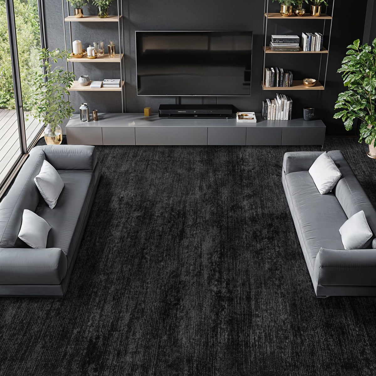 LIANLAM washable rug with non-slip backing for safe daily use