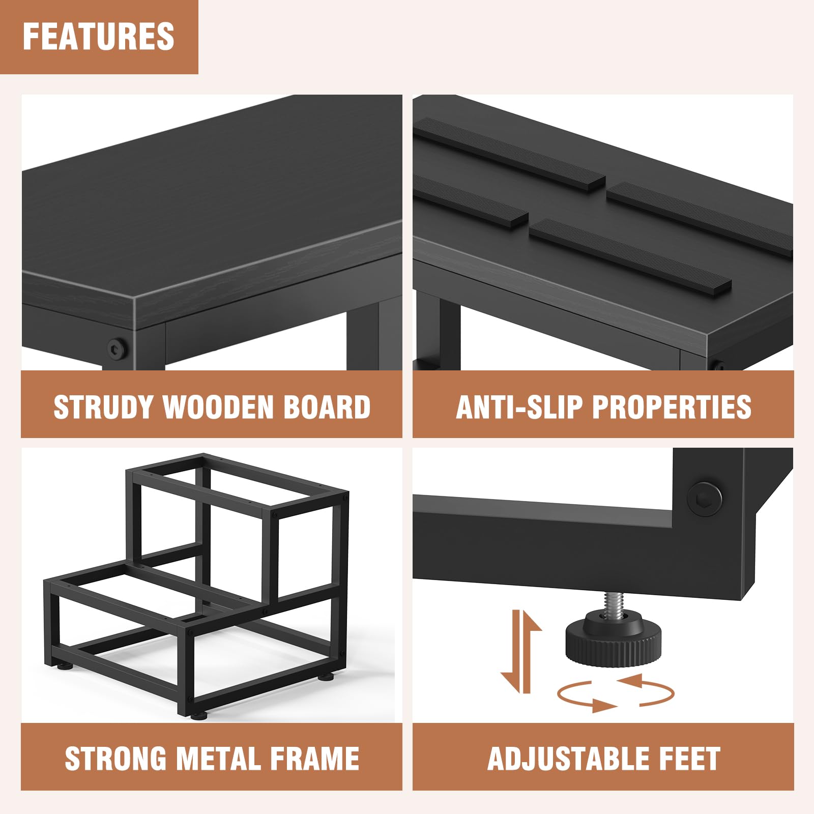 LIANTRAL 14.96-inch platform offers ample room for comfortable foot placement