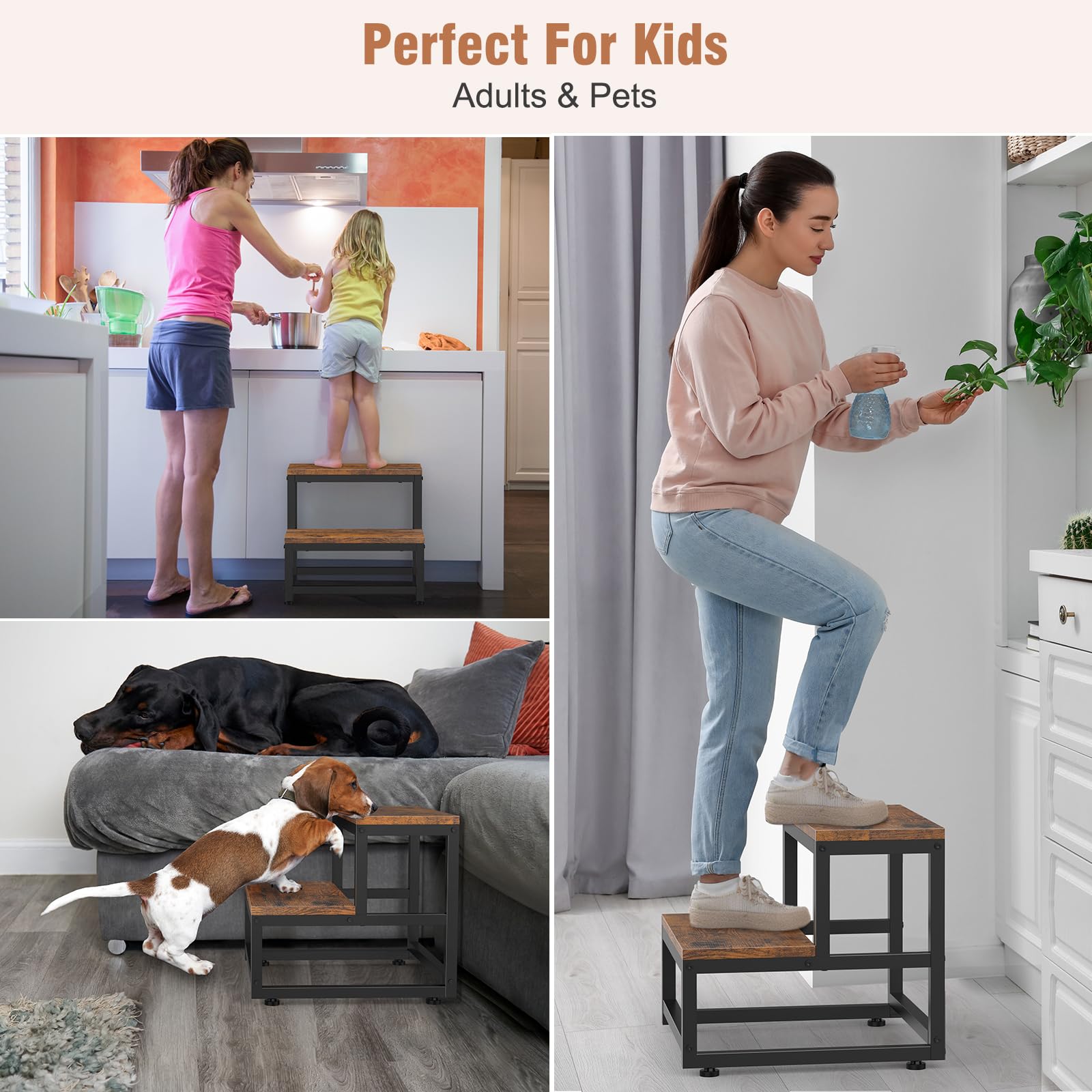 LIANTRAL multi-purpose stool for kitchen, bedside, RV, or garden tasks.