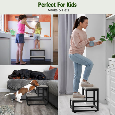 LIANTRAL 2-step stool fits kitchen, bed, and RV tasks.