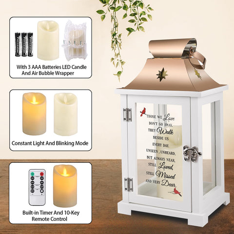 Liantudy Memorial Lantern gift box with cardinal detail evokes comfort