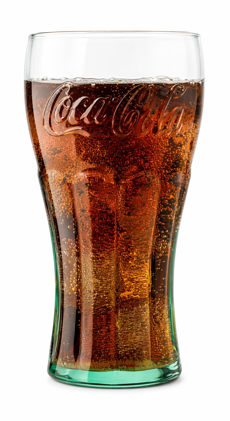 Libbey Classic Coca-Cola green tumbler set of four, front view for entertaining