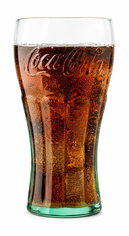 Libbey Classic Coca-Cola green tumbler set of four, front view for entertaining