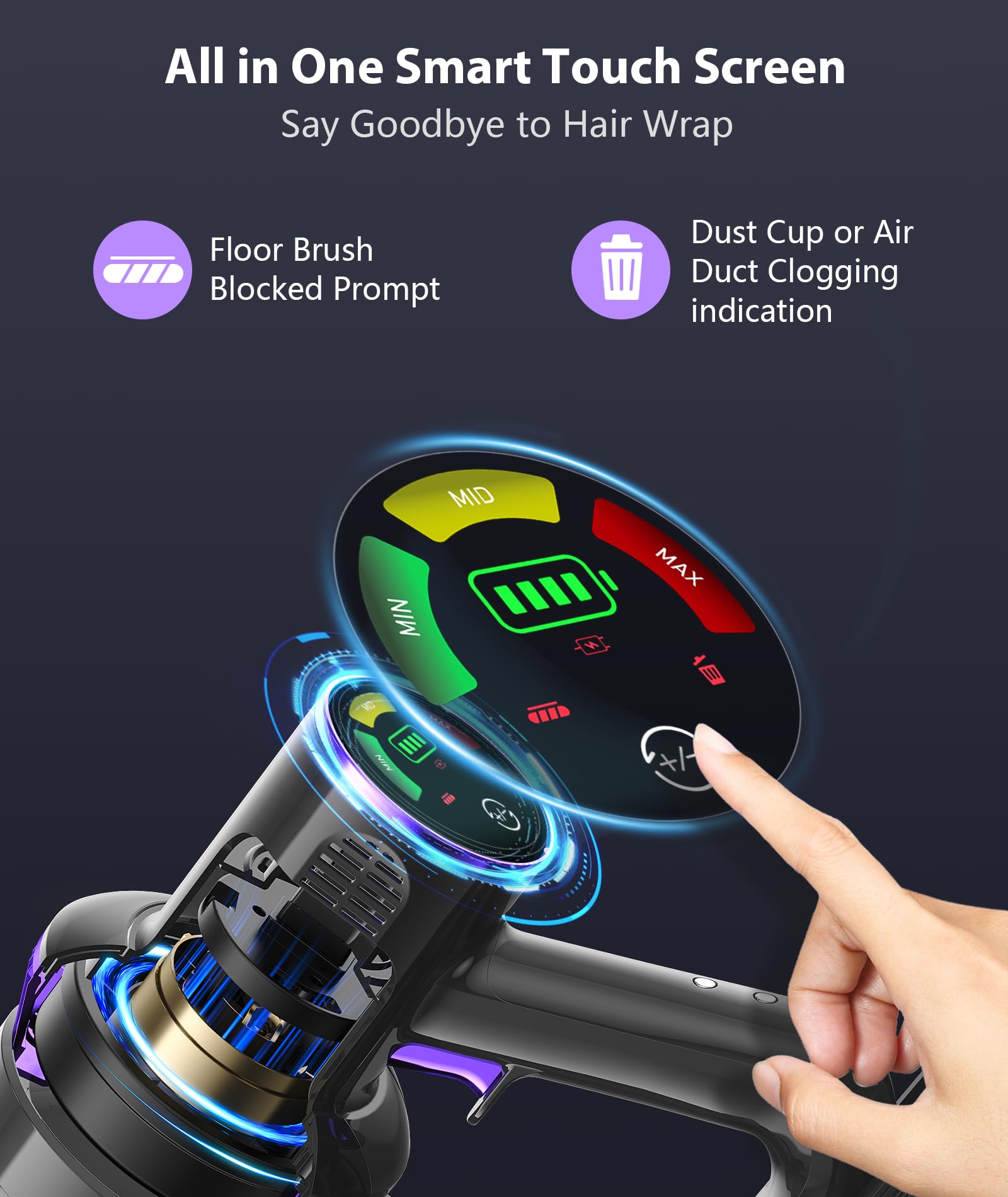 LIBINO up to 60 minutes runtime supports whole-home cleaning on one charge.