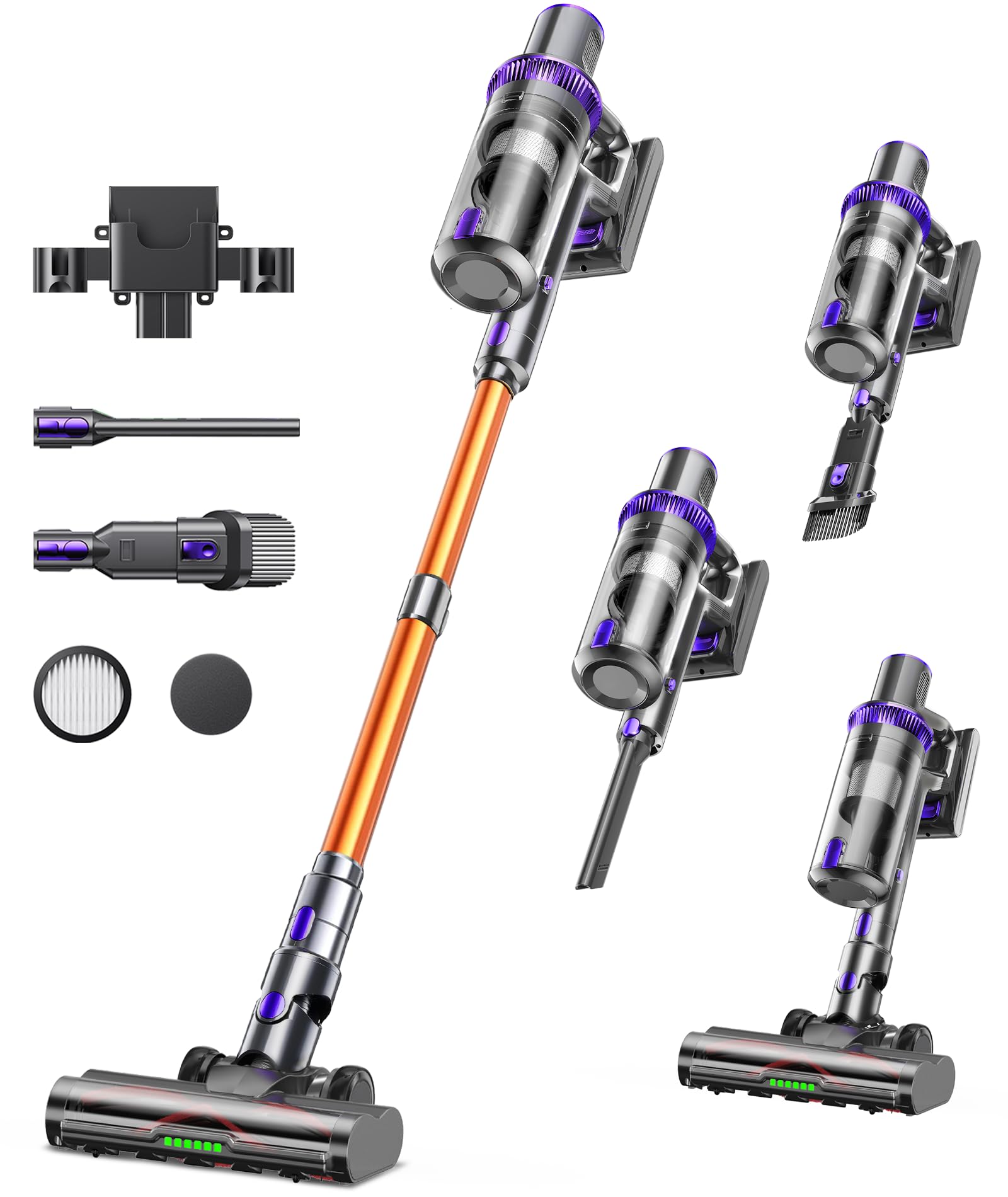 LIBINO cordless vacuum cleaner 600W with brushless motor for strong daily cleaning.