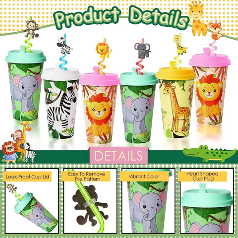 Lidmada Jungle Animal cups in goodie bags for playful party favors.