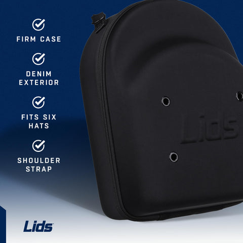 Lids Hat Travel Case top view highlighting compact, lightweight design for packing