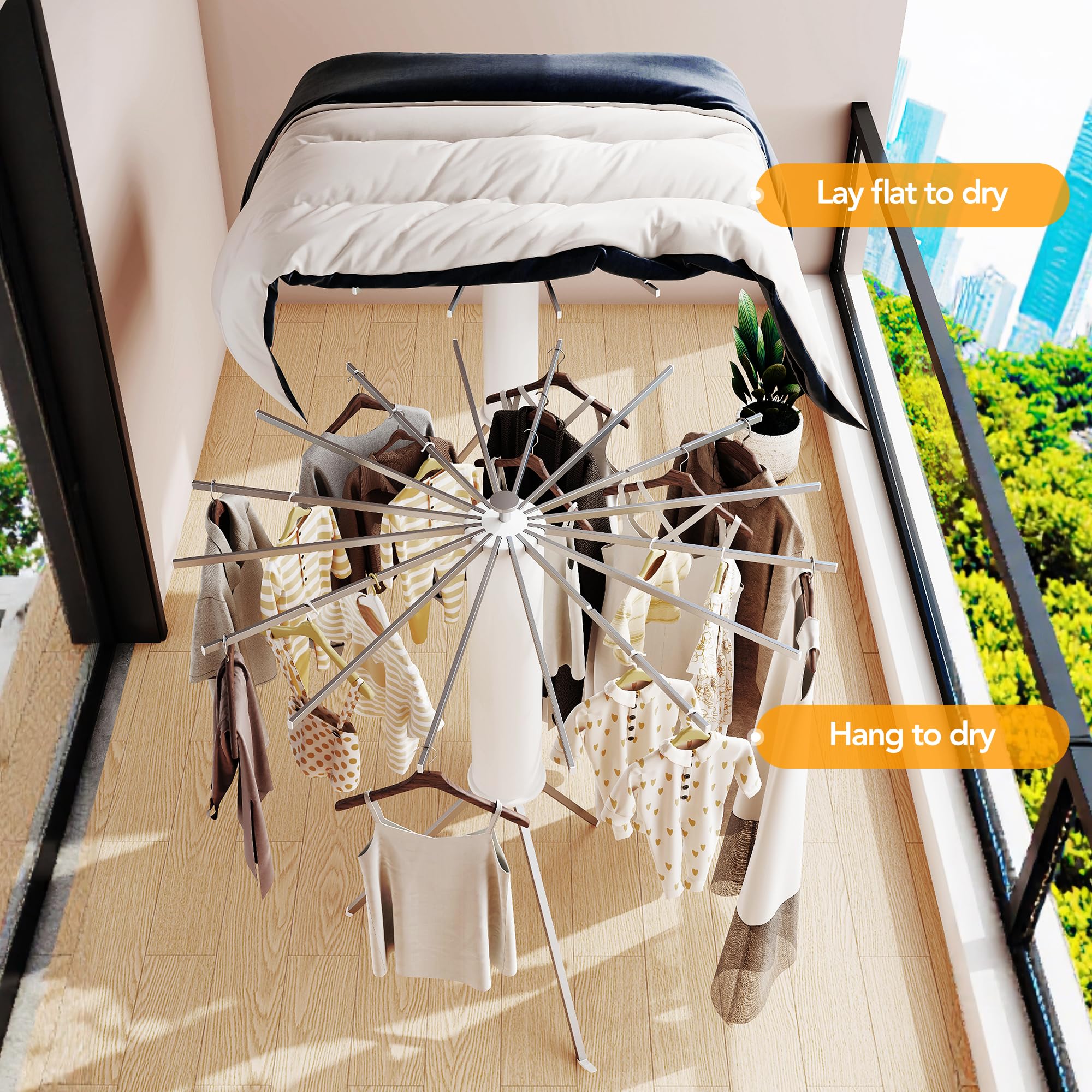 LIENAHU stable portable rack stays secure when moved between rooms