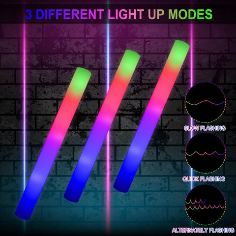 LifBetter multicolor glow sticks create dramatic dark-venue ambience.