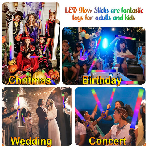 LifBetter safe foam glow sticks with soft, bendable material.