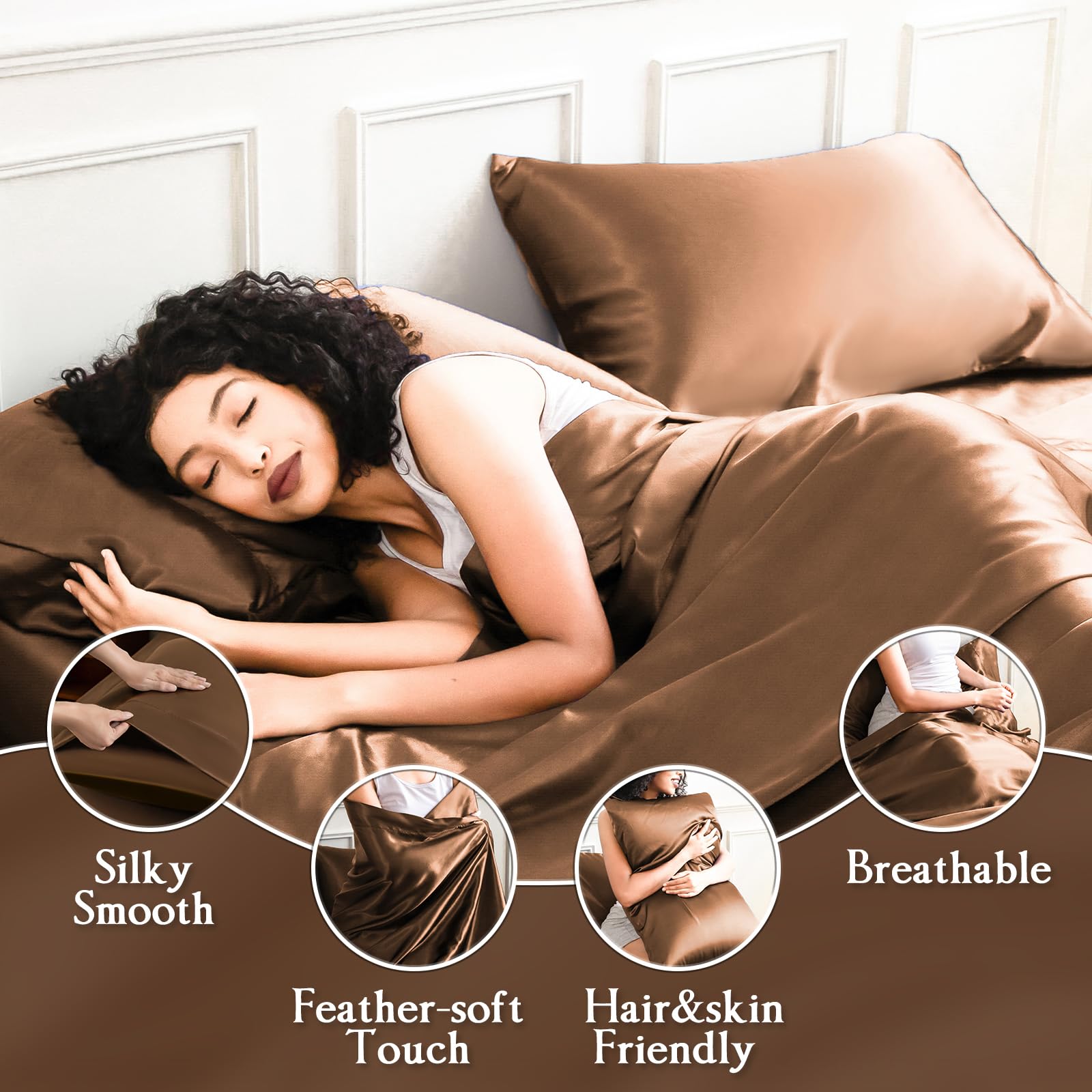 LIFCOM satin fabric close-up reveals soft sheen and drape
