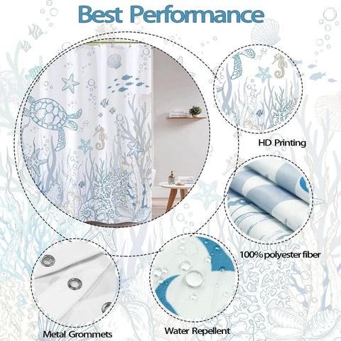 Lifeella 72x72 polyester curtain offers waterproof, quick-dry practicality