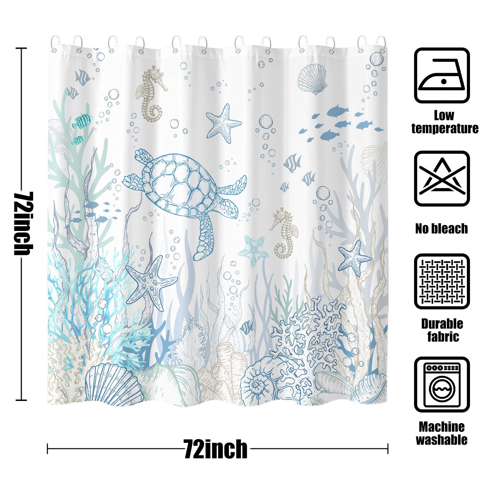 Lifeella metal grommets and bottom weight help curtain hang neat