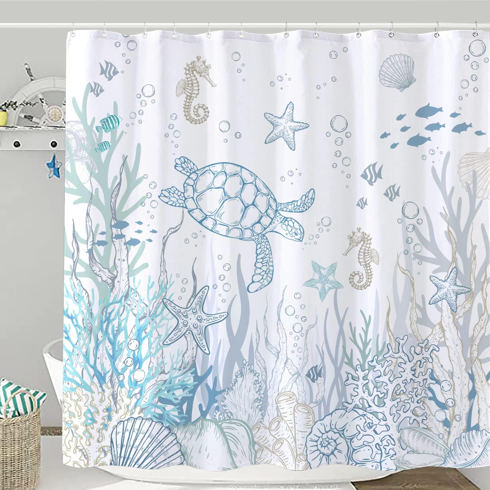 Lifeella quick-dry shower curtain stays fresh after every shower