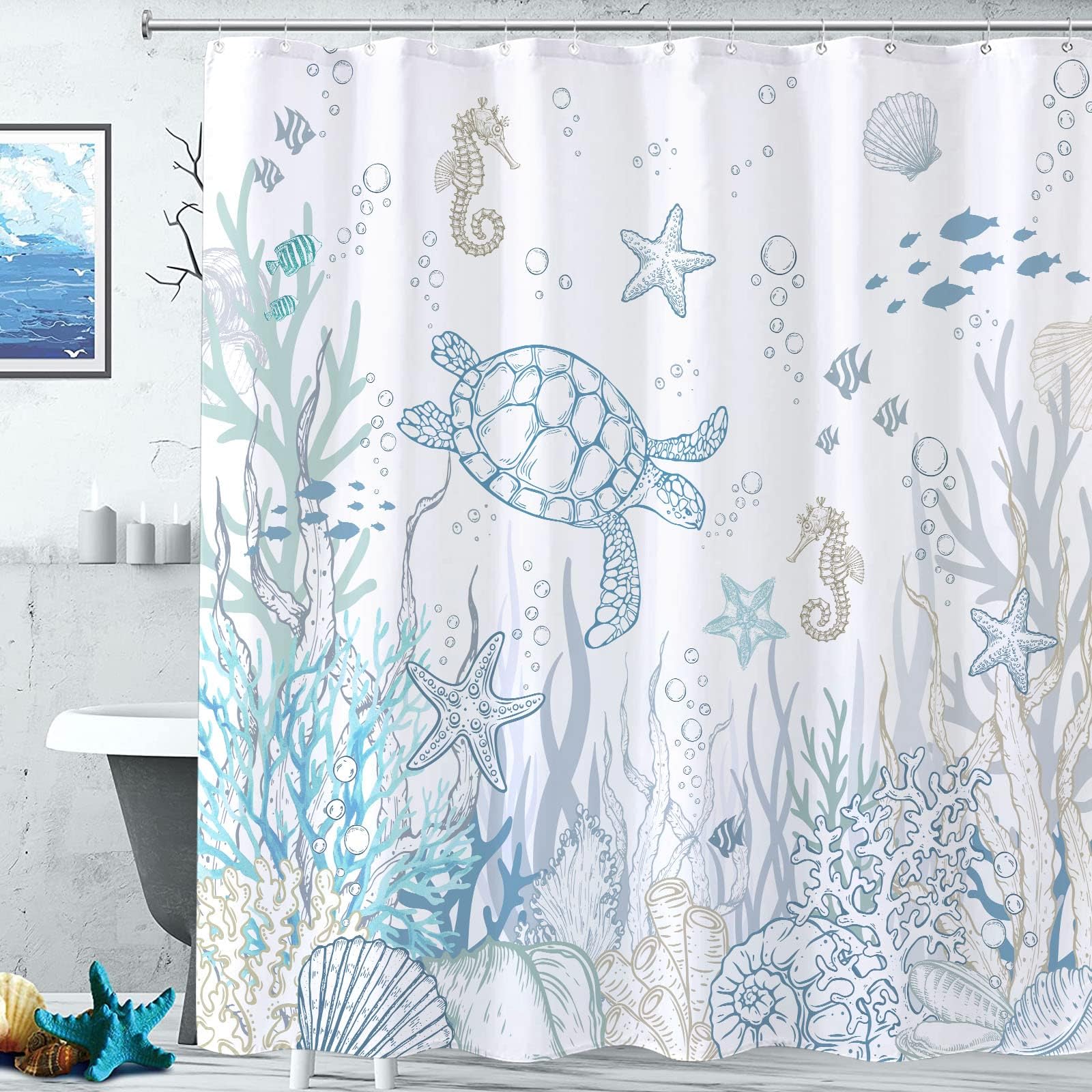 Lifeella underwater seahorse design brings playful seahorse touches to bathrooms