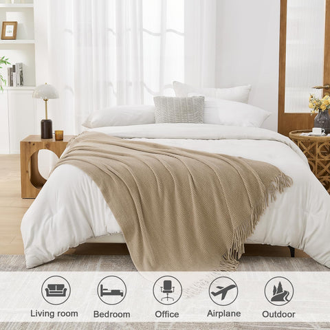 lifein all-season lightweight blanket stays breathable while adding warmth.