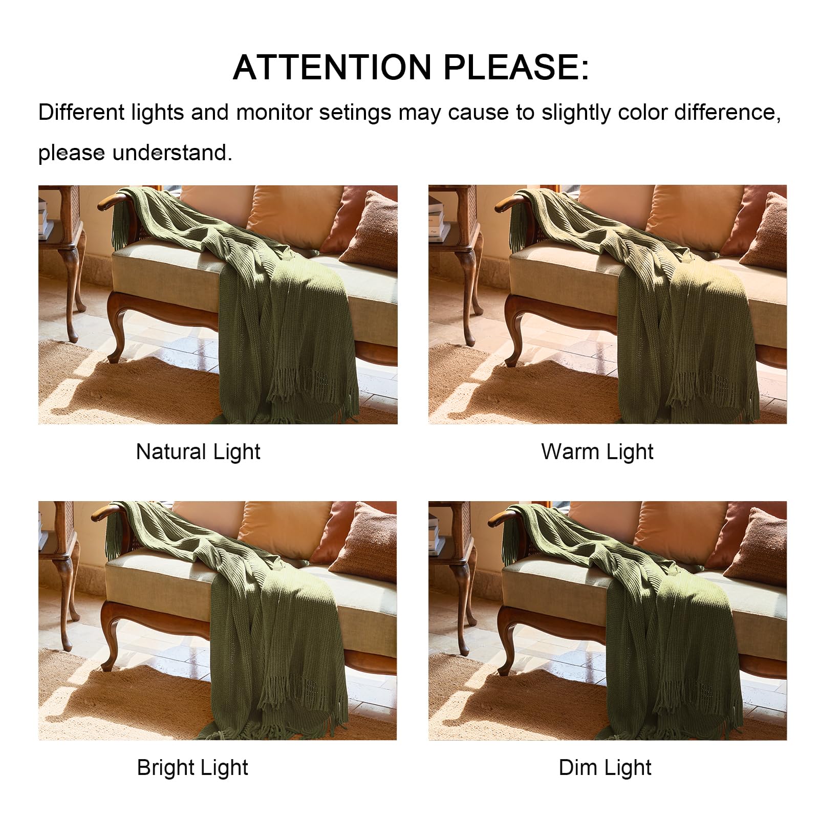 Lifein giftable olive green throw for cozy gifting