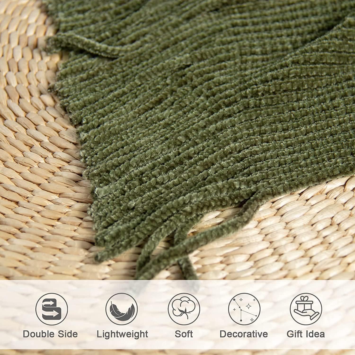 Lifein lightweight throw provides cooling comfort in warm months