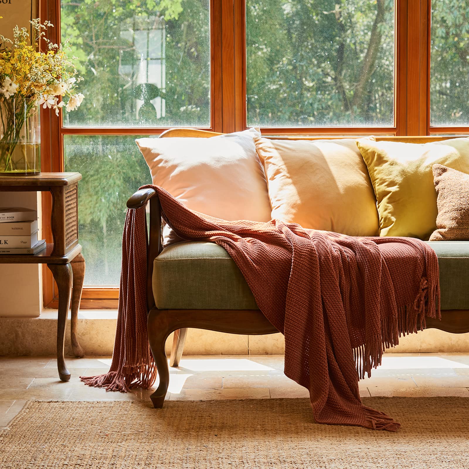 lifein chenille closeup highlights plush texture and breathable warmth.