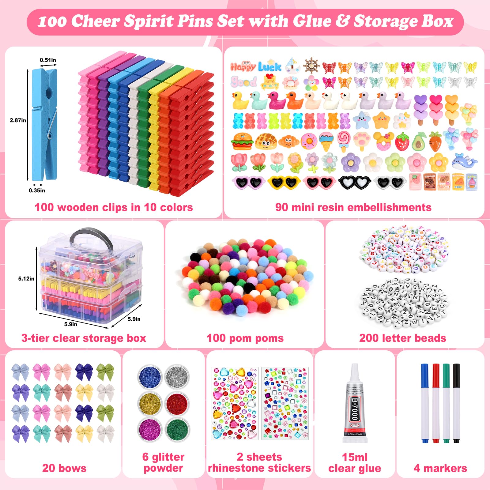 LifeisLuck colorful beads and pompoms enhance textures for playful clips.
