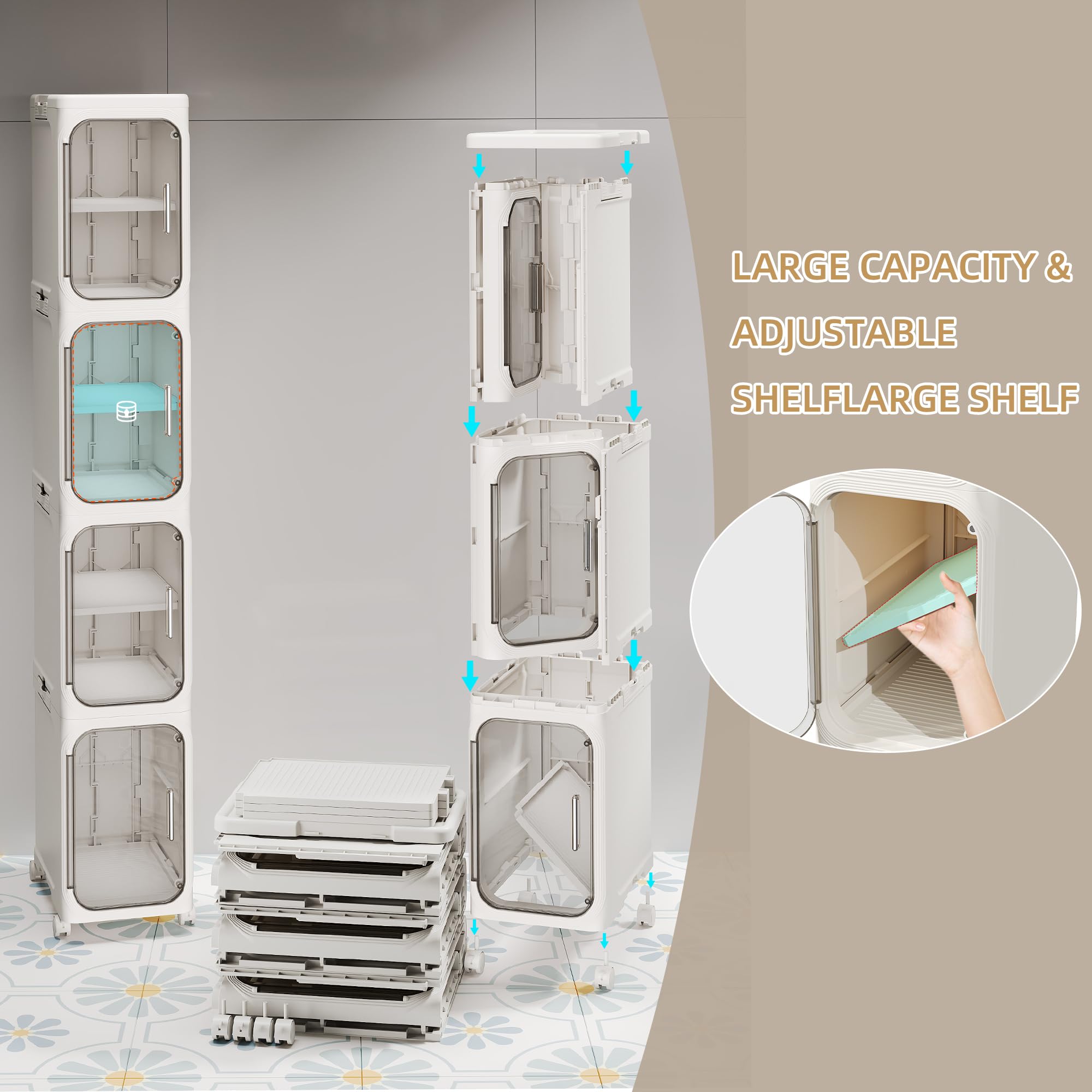 Lifelongpal lockable wheels enable easy room-to-room movement.