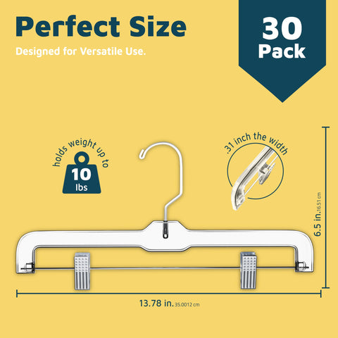 Lifemaster clear hangers close-up shows adjustable clips for secure grip.
