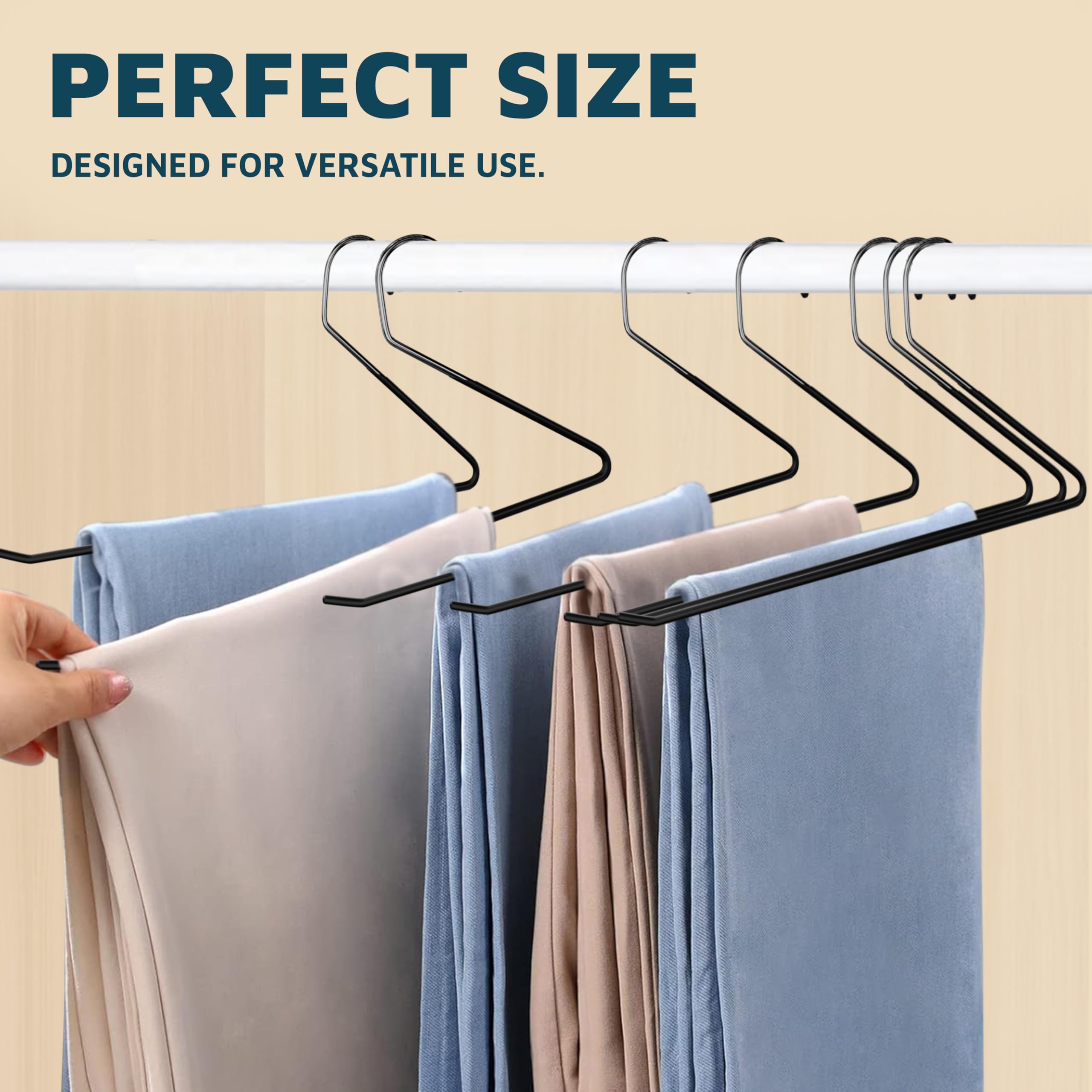 Lifemaster steel wire construction supports heavy denim without bending.