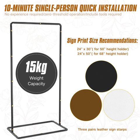 LIFENCE sign stand with storage bag for easy transport and storage.