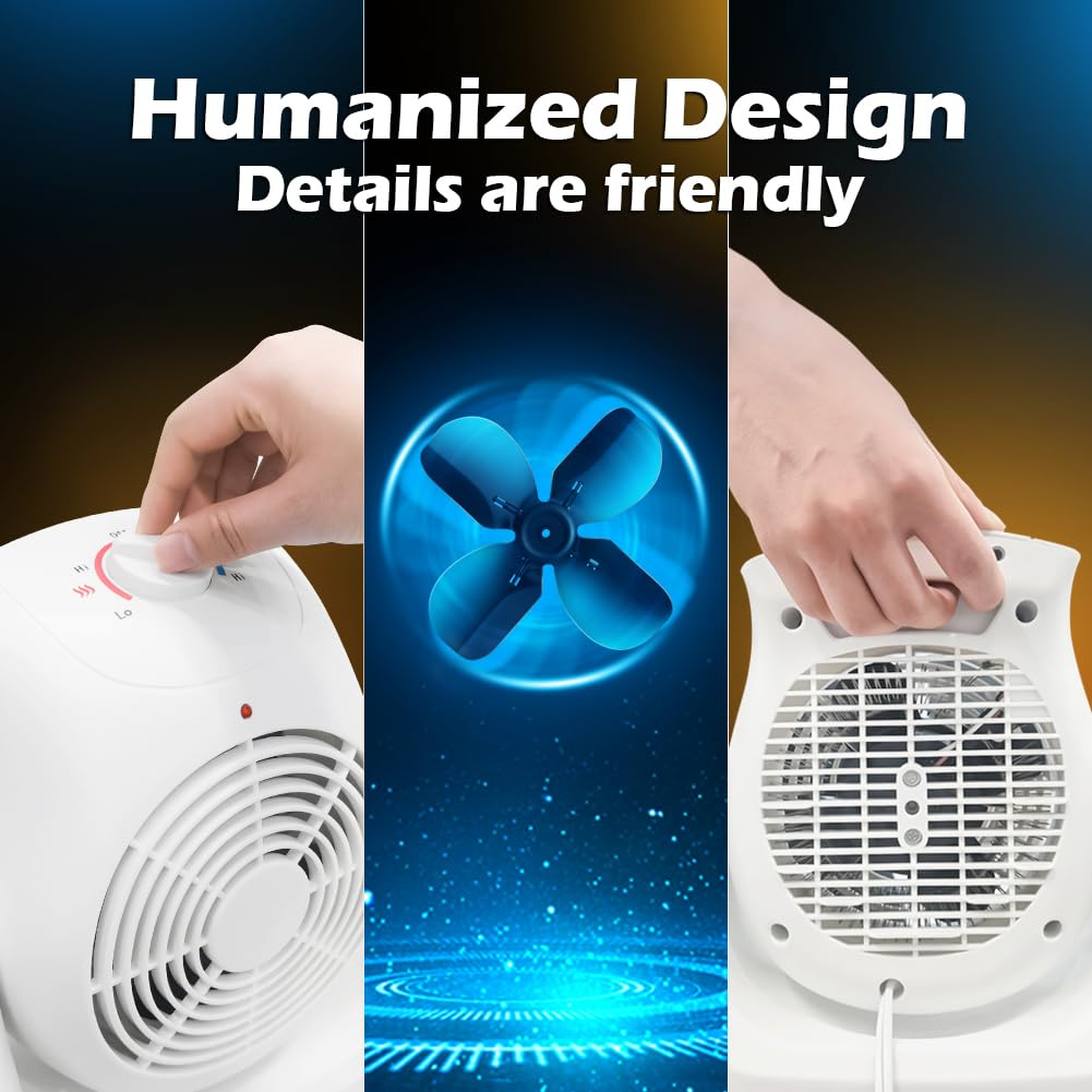 LifePlus desk fan with built-in handle, easy to carry between rooms.