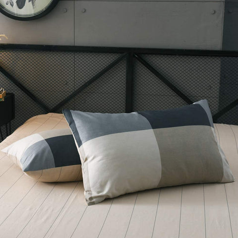 LifeTB modern grid plaid elevates guest rooms and master bedrooms.