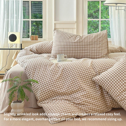 LifeTB pillowshams 20x26 pair, easy bed styling with matching plaid motif.