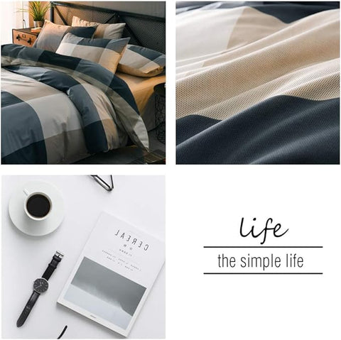 LifeTB dark gray and light gray plaid fit diverse decor styles.