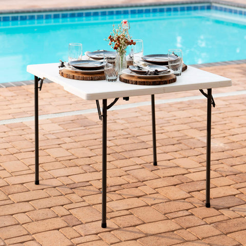 Lifetime 80273 powder-coated steel frame resists rust and weathering.