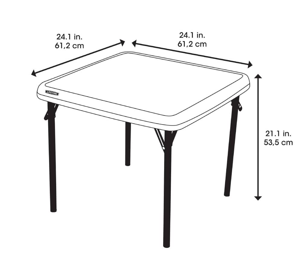 Lifetime 80425 kids folding table almond lightweight design for moving between rooms